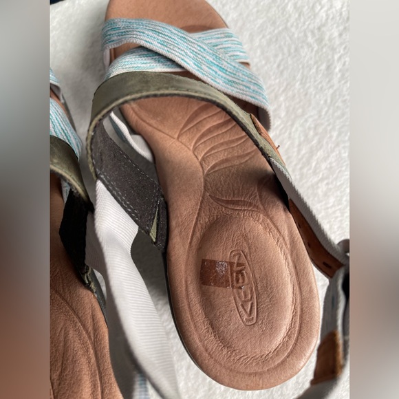 Keen Wedge Sandals Blue/Green Size 7 - Picture 4 of 10